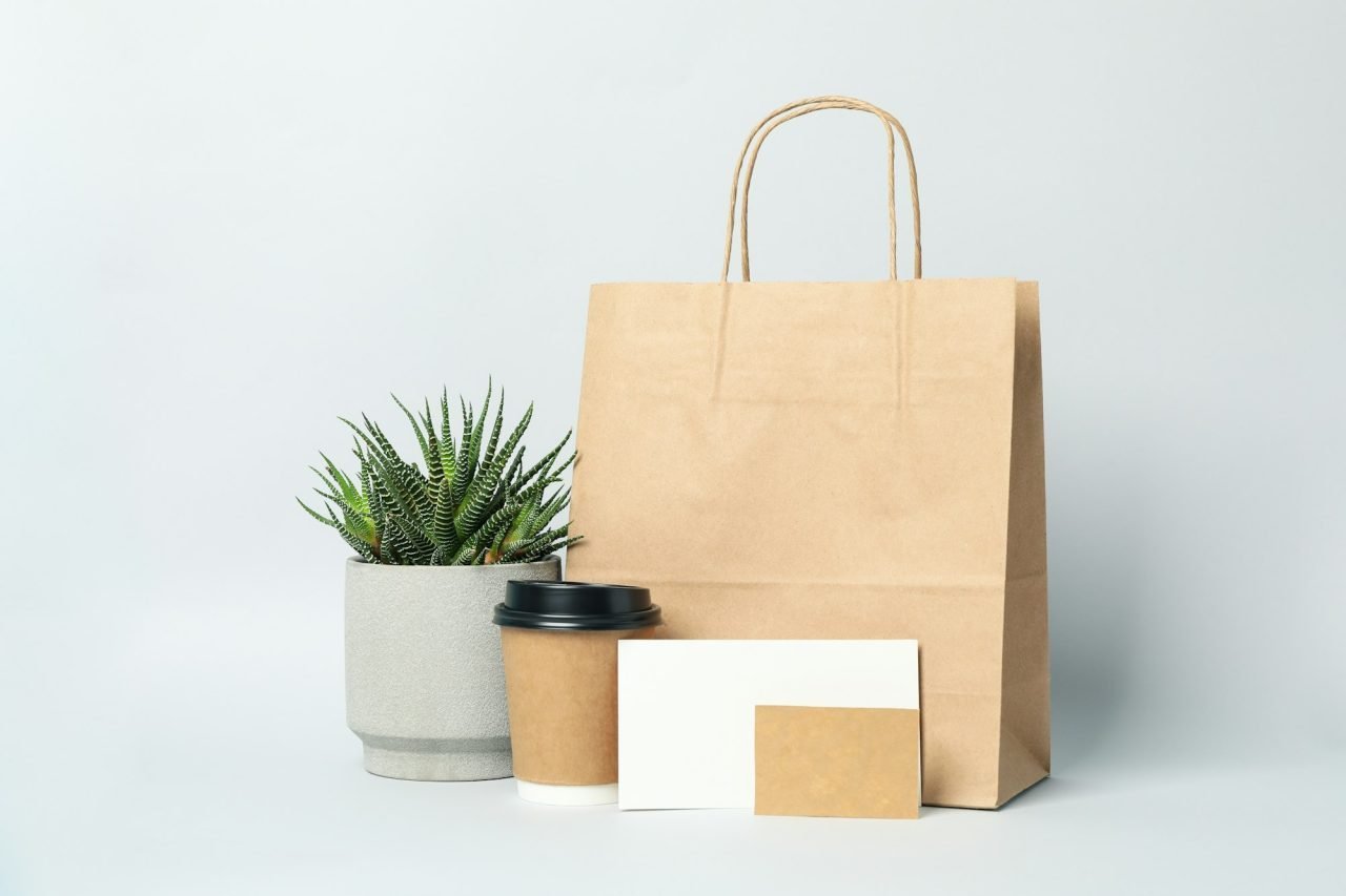 Elementor #14798 food delivery mockup on light gray background space for