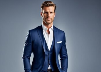 Mens Navy Blue Suit Vercini - Tailored Elegance for Men